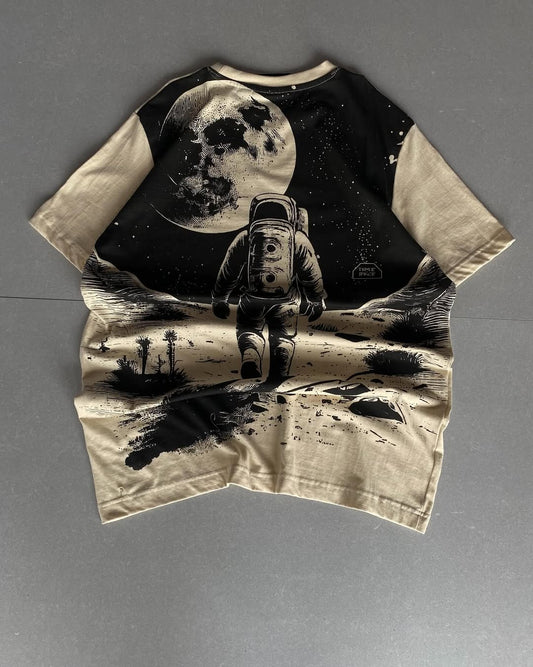 Junk Fits Astronaut Graphic T-Shirt with moon and spacewalk design

