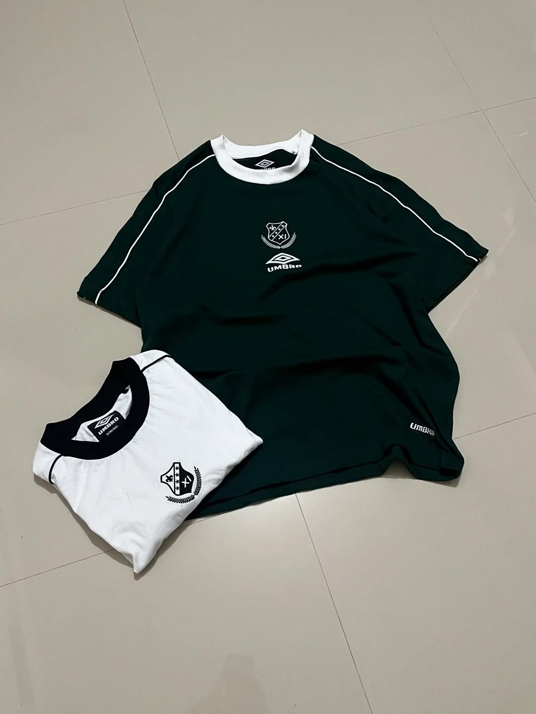 JUnkFits five sleeve tshirts White & Green Combo