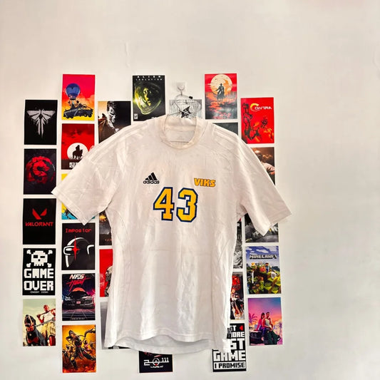White branded Nike-style sport t-shirt for men by Junk Fits in small size