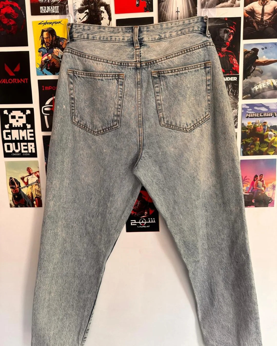 Back view of Junk Fits Branded Baggy Jeans for Men