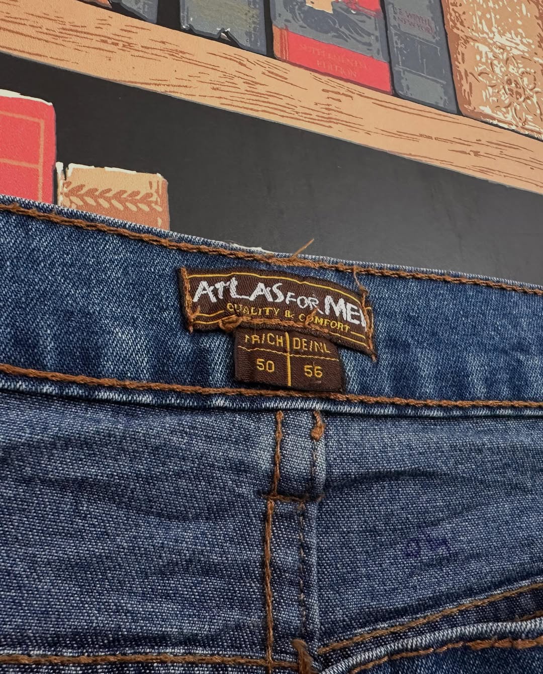 Back view of Junk Fits Big Size Denim Jeans