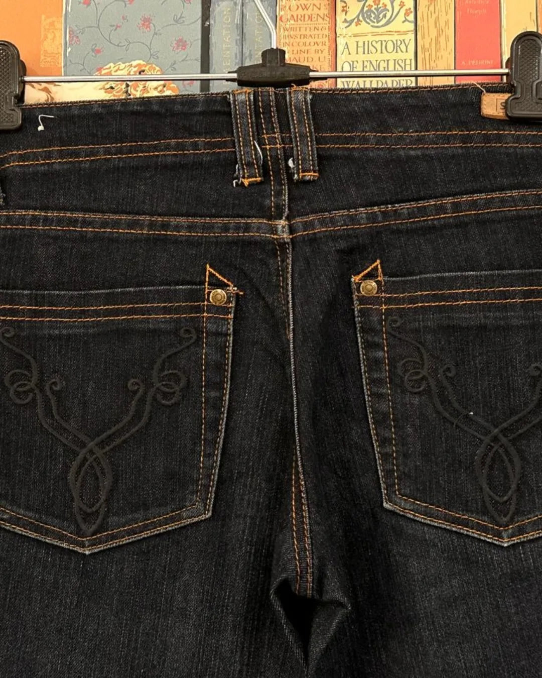 Close-up of back design and pocket of Junk Fits BootCut Jeans










