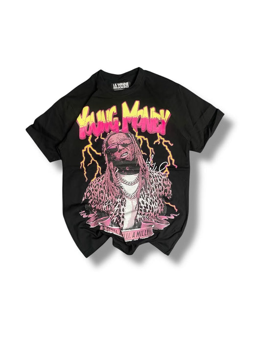 Features Lil Wayne with "YOUNG MONEY" text and lightning bolts